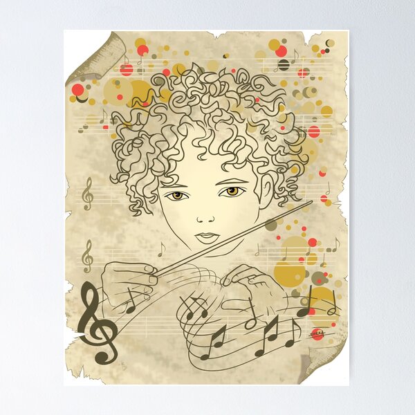 Item preview, Young musician and conductor designed and sold by AnaSanchez.