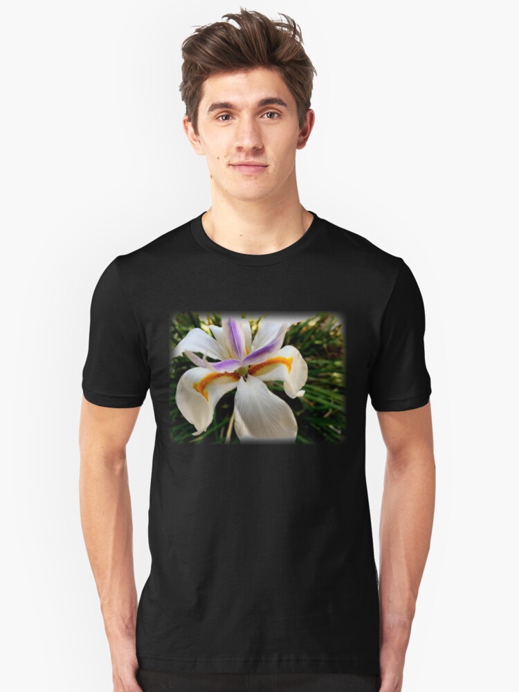 Alternate view of Fortnight Lily (Dietes) from A Gardener's Notebook Slim Fit T-Shirt
