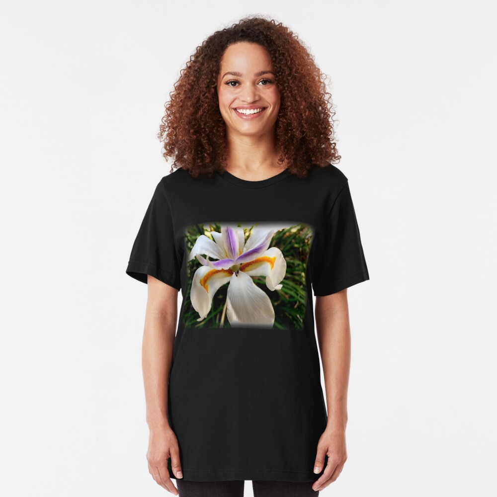 Fortnight Lily (Dietes) from A Gardener's Notebook Slim Fit T-Shirt