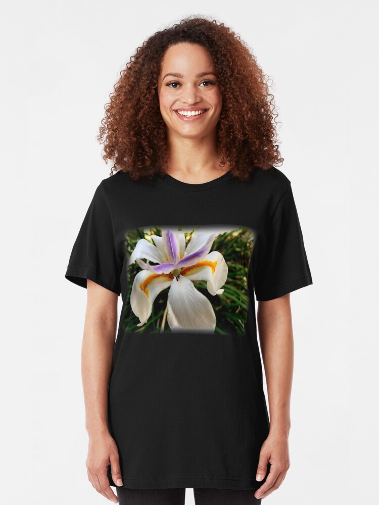 Alternate view of Fortnight Lily (Dietes) from A Gardener's Notebook Slim Fit T-Shirt