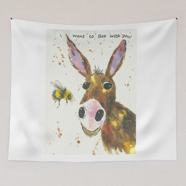 Item preview, Cute Donkey "I want to Bee with you!" designed and sold by Casimirasart.