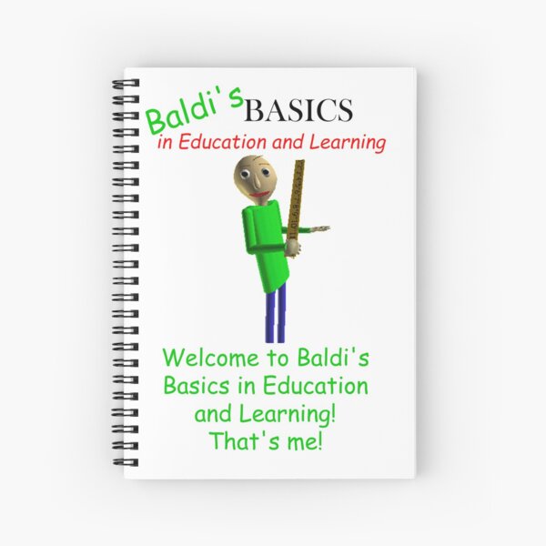 Baldis Spiral Notebooks Redbubble - roblox xbox one baldi s basics in education and learning the