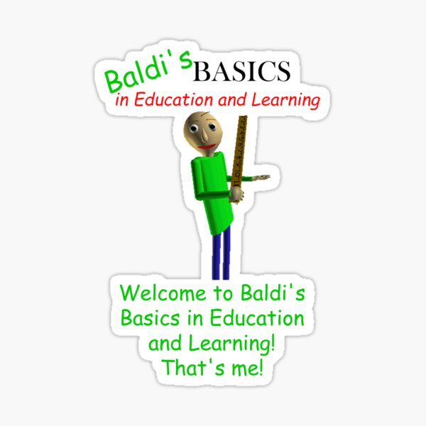 Baldi Stickers Redbubble - baldi game roblox youtube gaming with kev