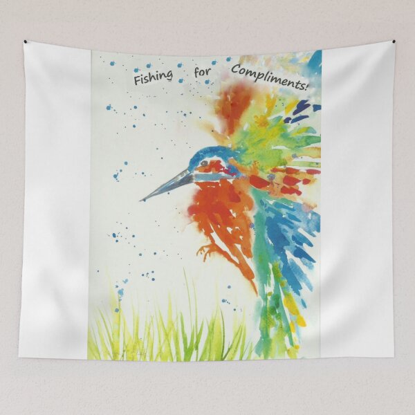 Item preview, Colourful Kingfisher, "Fishing for Compliments!" designed and sold by Casimirasart.