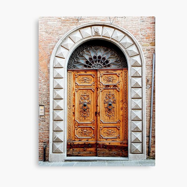 Ornate Wooden Door Citta della Pieve 2 Canvas Print
