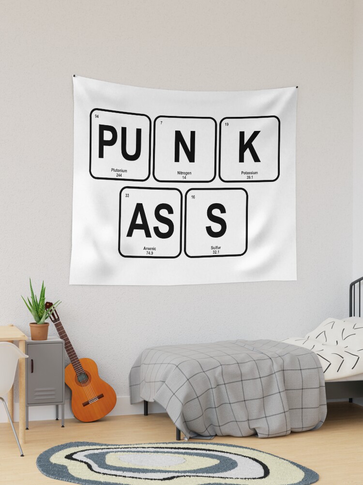 Punk Ass Periodic Table Tapestry for Sale by esskay Redbubble