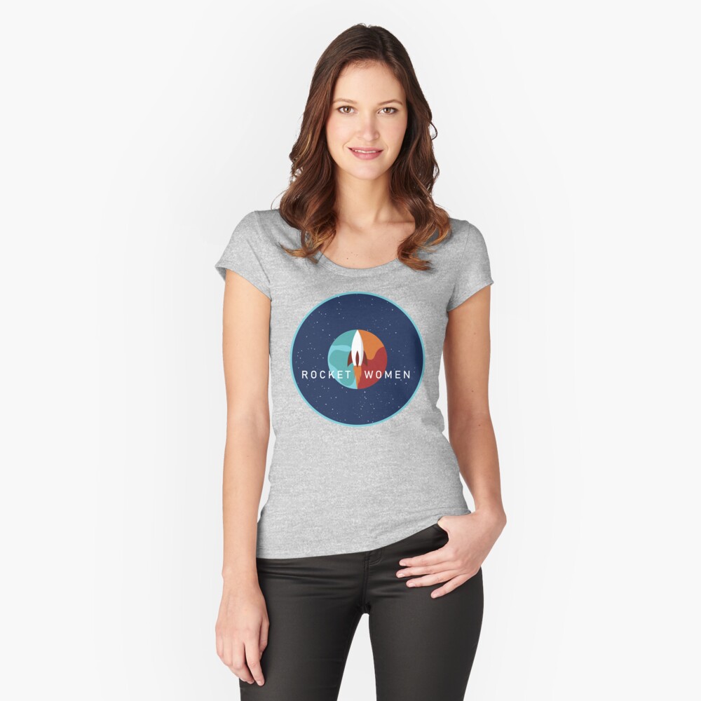 Rocket Women - Space Logo Fitted Scoop T-Shirt