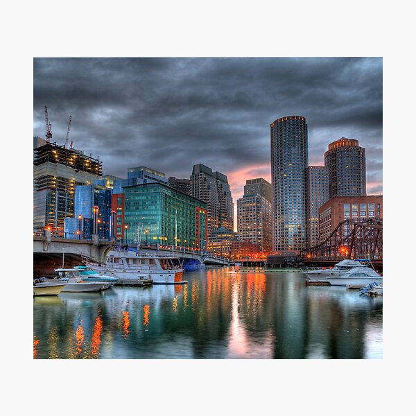 Item preview, Boston Fort Point Sunset designed and sold by sburdan.