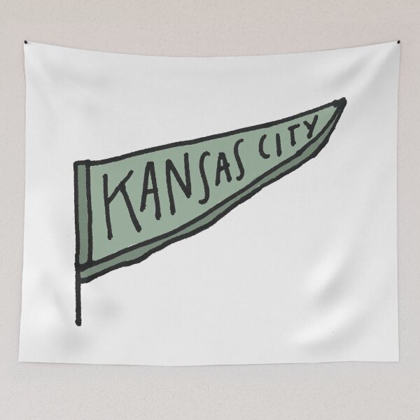 Item preview, Kansas City hand-drawn pennant - greens designed and sold by rileydoyle.