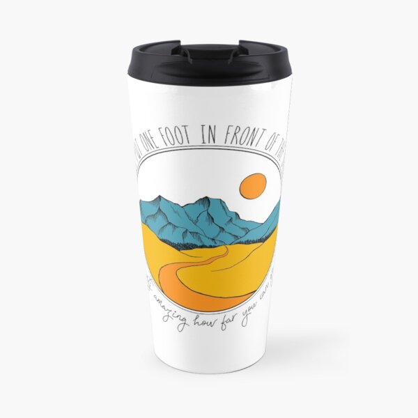 Just put one foot in front of the other (in colour) Travel Mug