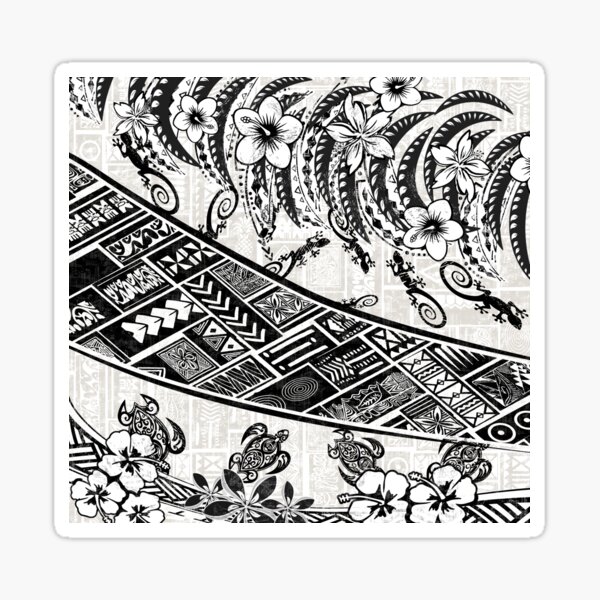 Black And White Polynesian Tribal Stickers Redbubble