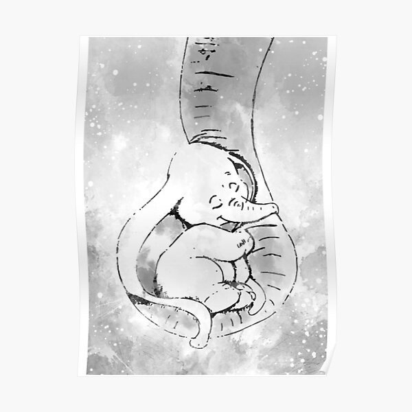 Dumbo and his mother Poster
