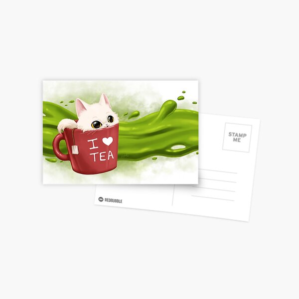 Tea cat Carte postale