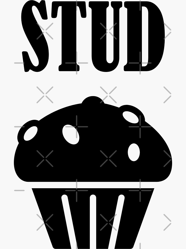 "STUD Muffin Manly" Sticker by mwagie Redbubble