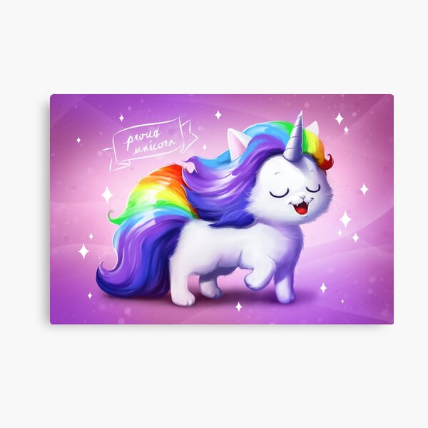 Licorne fière Impression sur toile