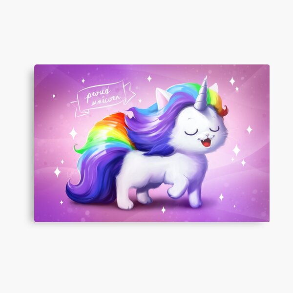 Licorne fière Impression métallique