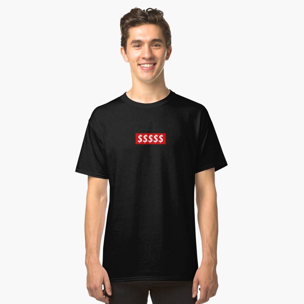 supreme dollar sign tee