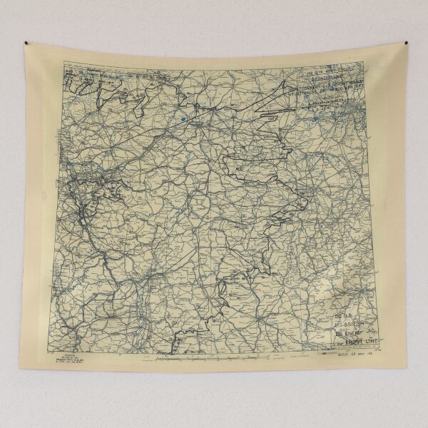 Item preview, April 13 1945 World War II HQ Twelfth Army Group situation map designed and sold by allhistory.