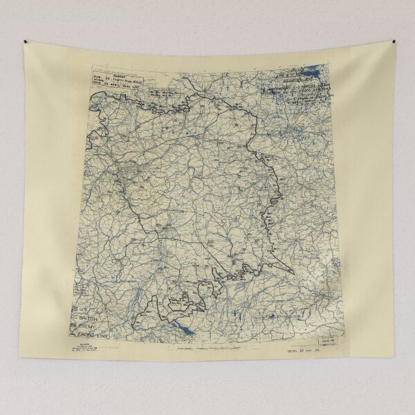 Item preview, April 25 1945 World War II HQ Twelfth Army Group situation map designed and sold by allhistory.