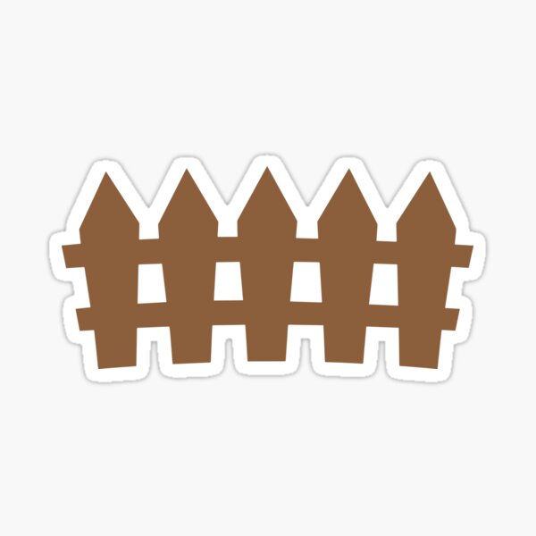 Item preview, Cute Picket Farm Fence designed and sold by SatisfiedStckrs.