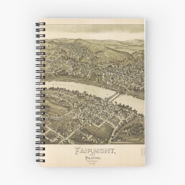Item preview, Map of Fairmont and Palatine West Virginia (1897) designed and sold by allhistory.