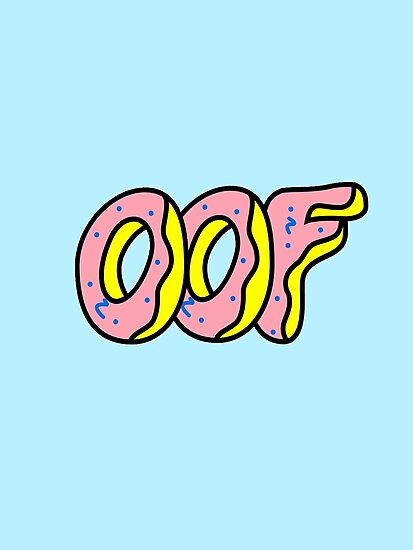 Oof Design Photographic Print By Apfne Redbubble - kirby roblox death sound