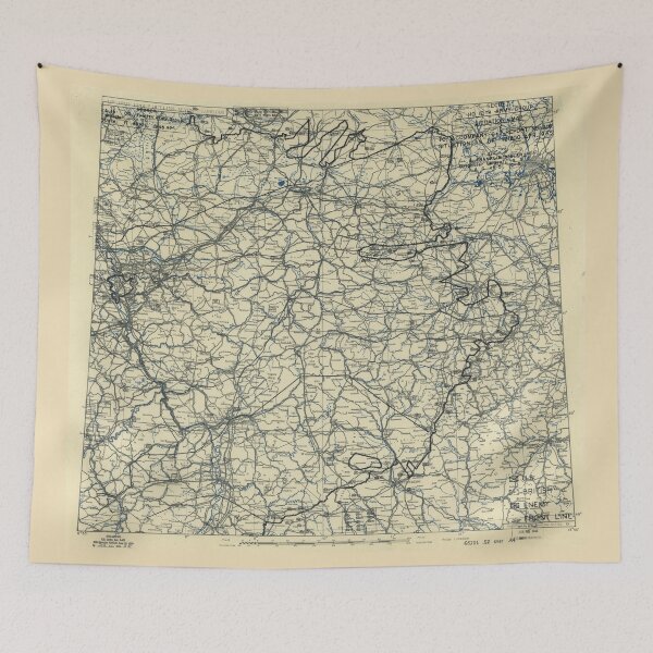 Item preview, April 17 1945 World War II HQ Twelfth Army Group situation map designed and sold by allhistory.