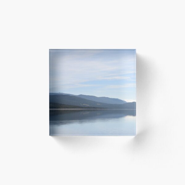 Norwegian Mountain Lake Acrylic Block