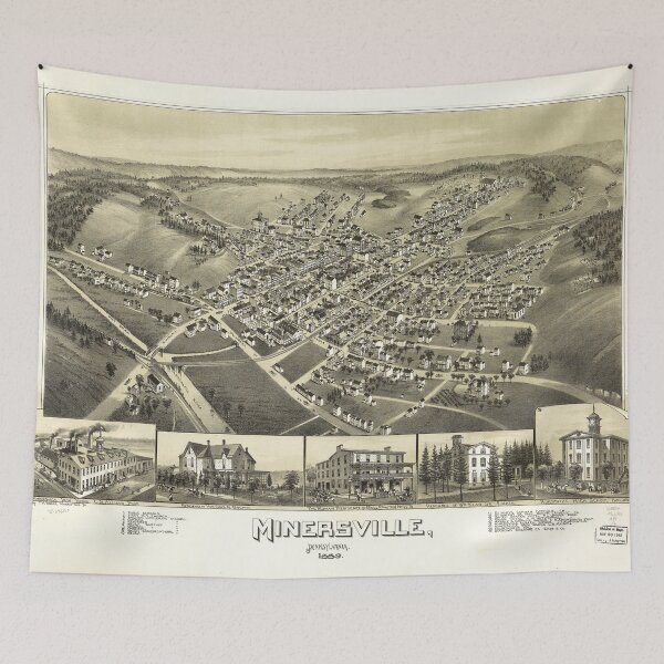Item preview, Minersville, Pennsylvania by T.M. Fowler (1889) designed and sold by allhistory.