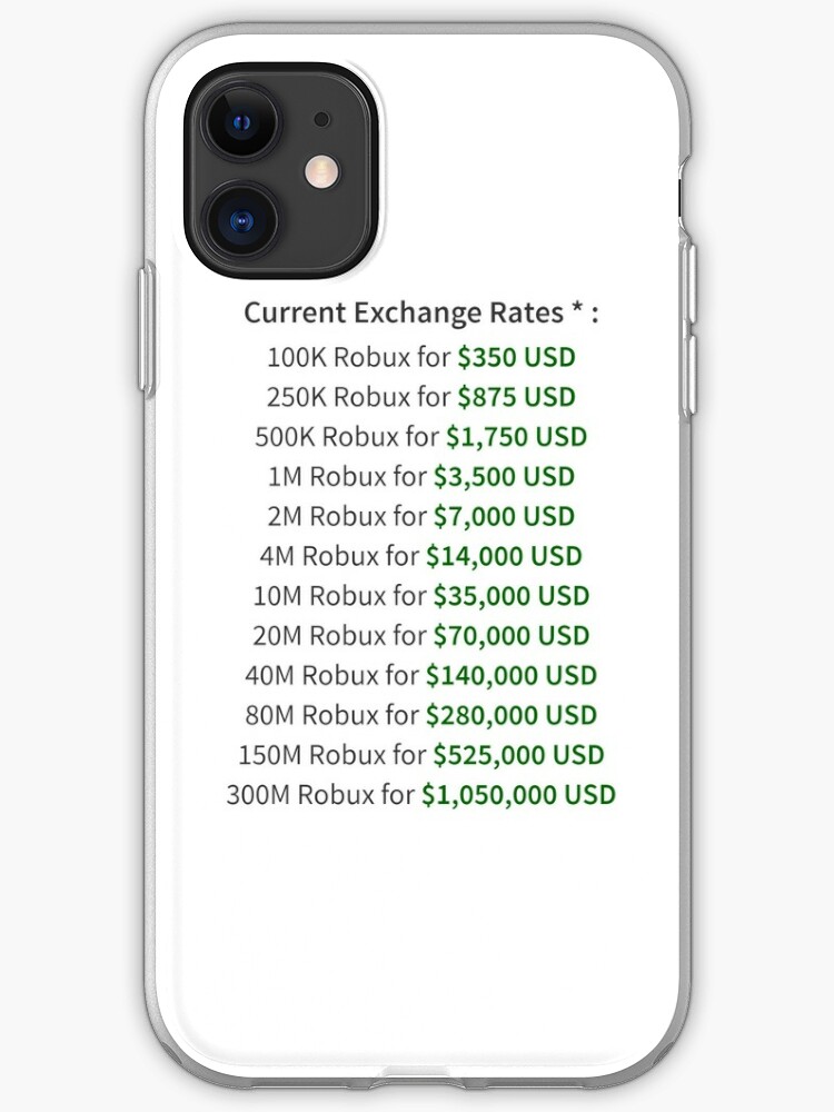 Devex Rates Iphone Case Cover By Steadyonrbx Redbubble - is there a robux with 050