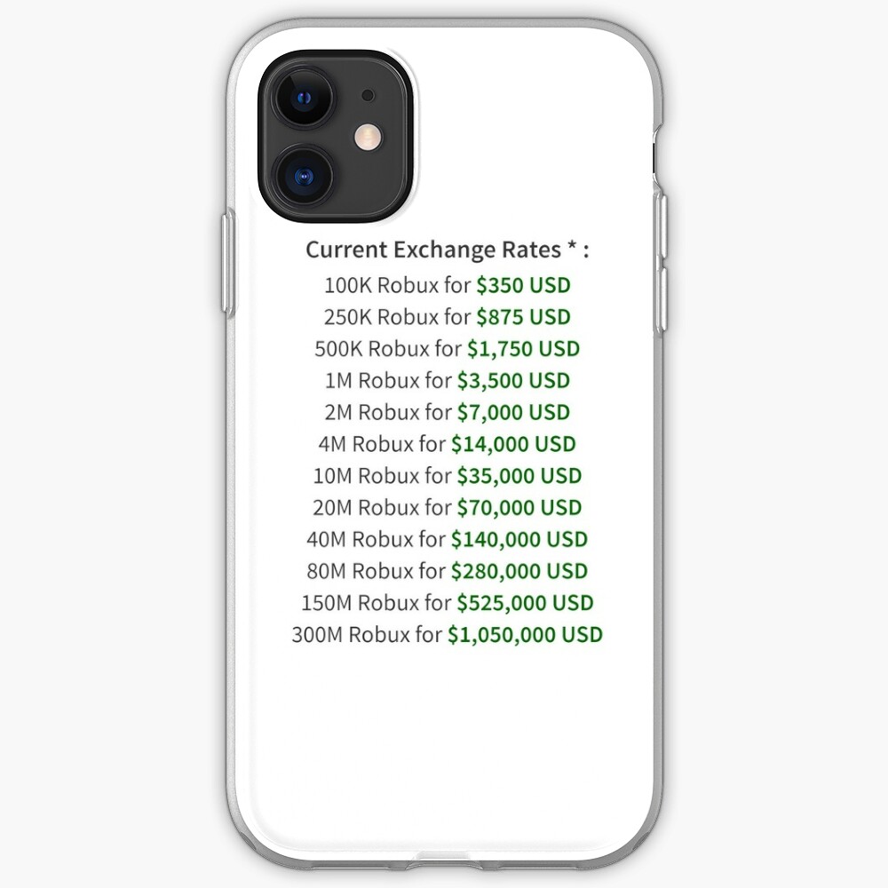 Devex Rates Iphone Case Cover By Steadyonrbx Redbubble - roblox devex portal account how to get a robux refund