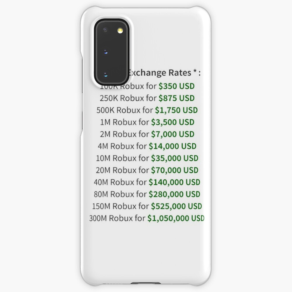 Devex Rates Case Skin For Samsung Galaxy By Steadyonrbx Redbubble - roblox devex exchange rate roblox robux logo