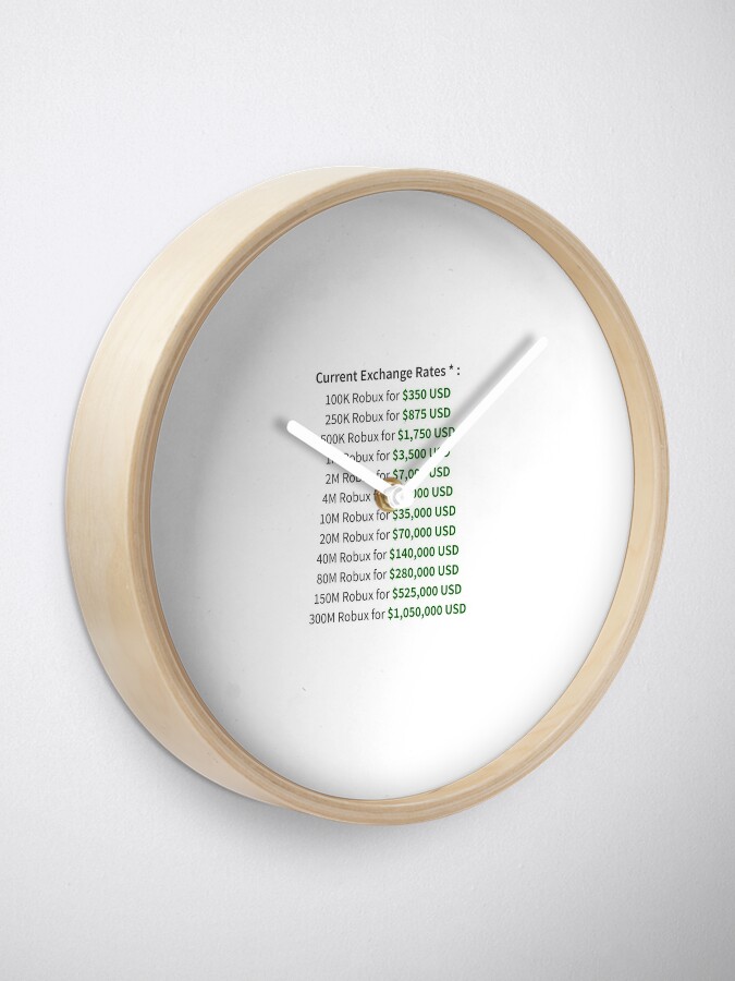 Devex Rates Clock By Redbubble - buxdev for robux