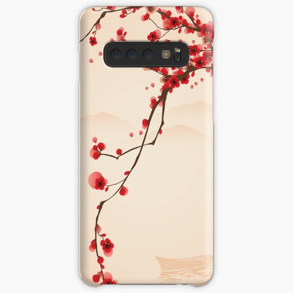 Árbol de cerezo rojo caprichoso Funda rígida para Samsung Galaxy