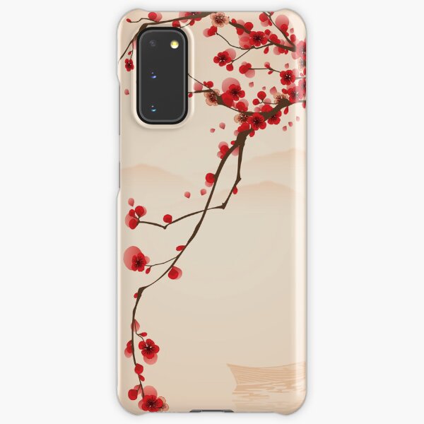 Whimsical Red Cherry Blossom Tree Samsung Galaxy Snap Case