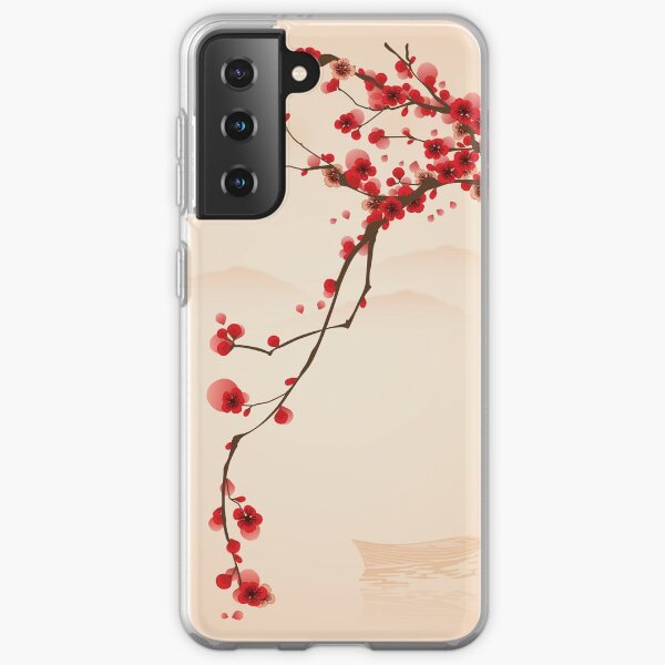 Whimsical Red Cherry Blossom Tree Samsung Galaxy Soft Case