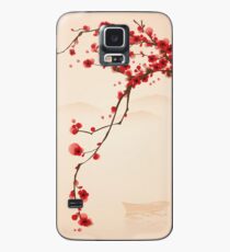 Whimsical Red Cherry Blossom Tree Case/Skin for Samsung Galaxy