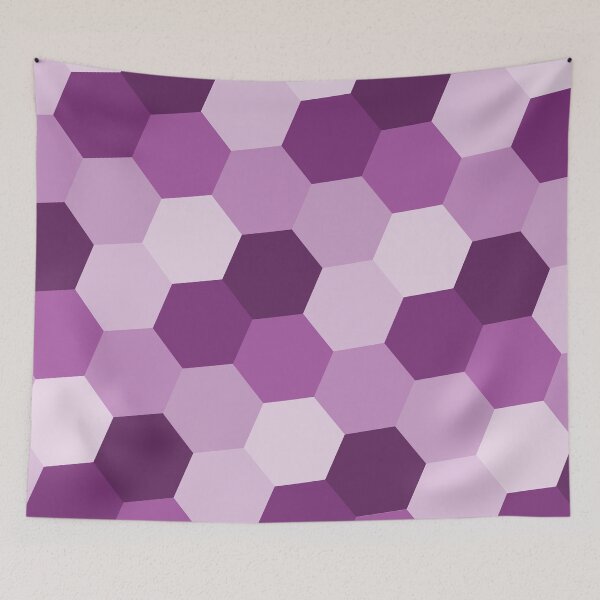 Item preview, Purple Hexagons designed and sold by LittleOddShop.