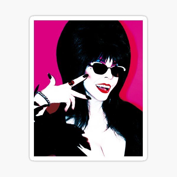Elvira popart Sticker