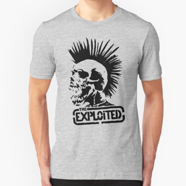 Band Stencil - Black Slim Fit T-Shirt