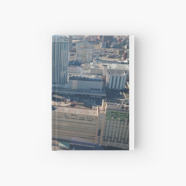 #AtlanticCity, #City, #architecture, #street, #buildings, #tree, #car, #pedestrian, #skyscraper, #evening, #sunlights Hardcover Journal