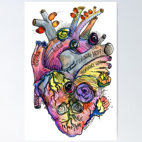 Item preview, Biotic Aortic - Heart with Blooms designed and sold by Mad World Art Ltd. Co..
