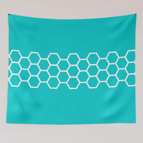 Item preview, Robin's Egg Blue Honeycomb Stripe designed and sold by kierkegaard.