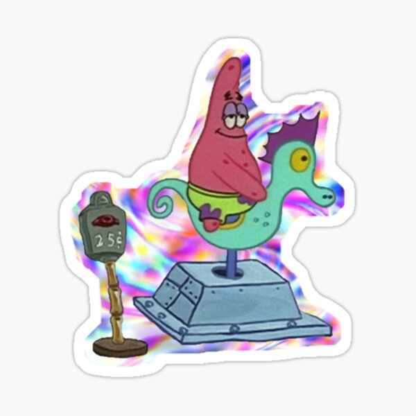 Artikel-Vorschau von Trippy Patrick auf einem Seepferdchen, designt und verkauft von apfne.