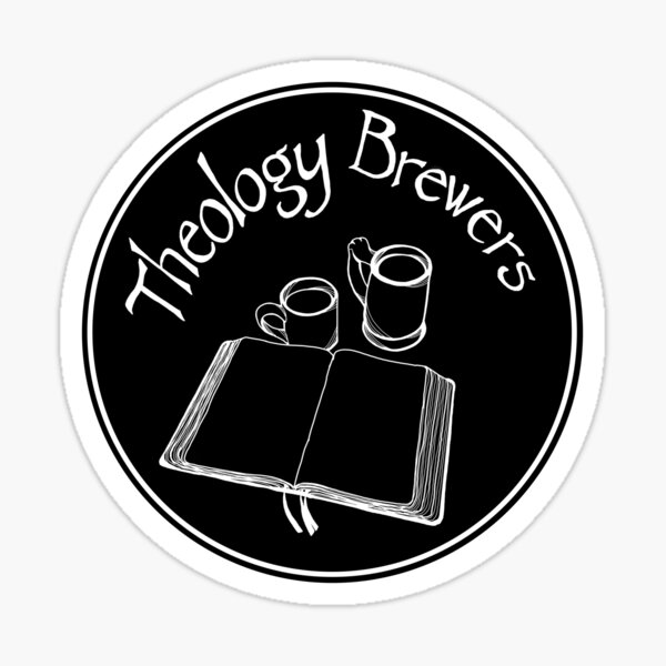 Theology Brewer Logo Circle - White Sticker
