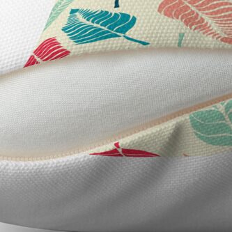 Alternate view of Leave Me Multi (Aqua Red) Throw Pillow
