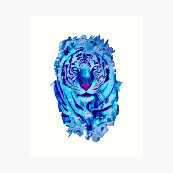 Aperçu de l'œuvre TIGRE AZUL CRISTAL créée et vendue par AlxCABALLERO.