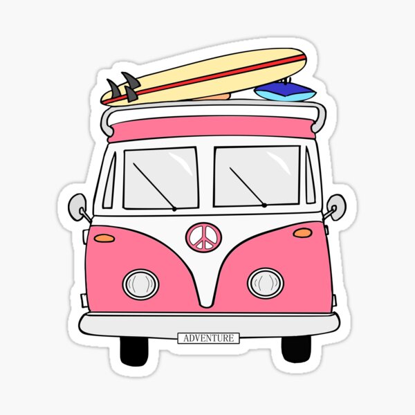 Surf Van Stickers | Redbubble