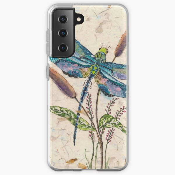 Libelle und Rohrkolben Samsung Galaxy Flexible Hülle