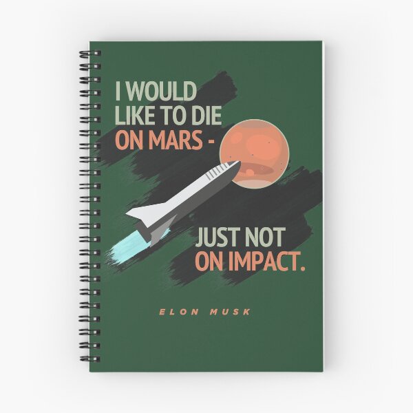 Artikelvorschau, Zitate aus: Elon Musk über das Reisen zu Mars T-Shirt Aufkleber Poster und Geschenke entworfen und verkauft von Miscellaneous Co..